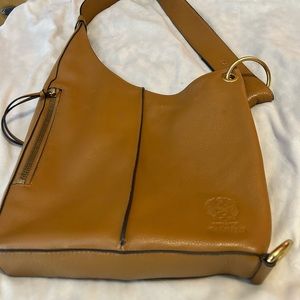 Vince Camuto tan leather shoulder bag